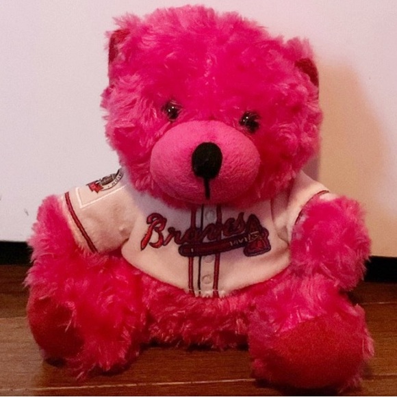 Hot Pink Atlanta Braves Teddy Bear - Picture 1 of 3